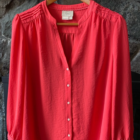 Anthropologie Tops - Anthropologie Vanessa Virginia Coral Romie Top